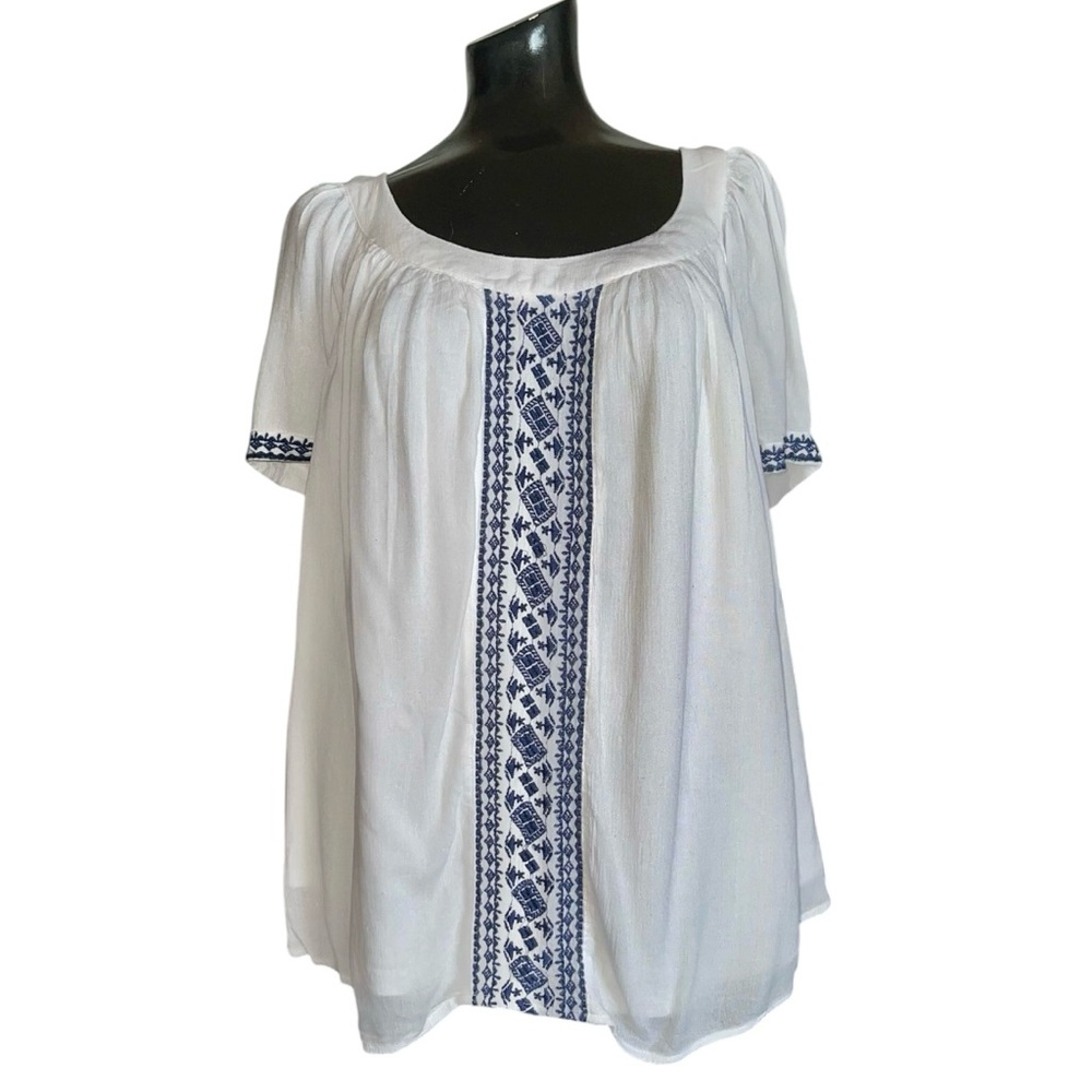 St. John's Bay White Textured Shirt Sz XXL